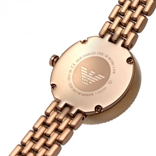 Emporio Armani Rosa Mother of Pearl Dial Rose Gold Steel Strap Watch For Women - AR11462 - Image 5